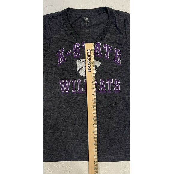 J America Kansas State University Wildcats Shirt Womens Small Gray Purple - Picture 8 of 9
